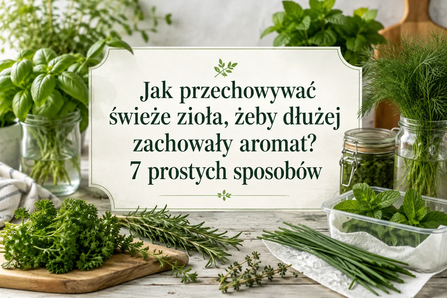 Jak przechowywać świeże zioła? 7 sposobów