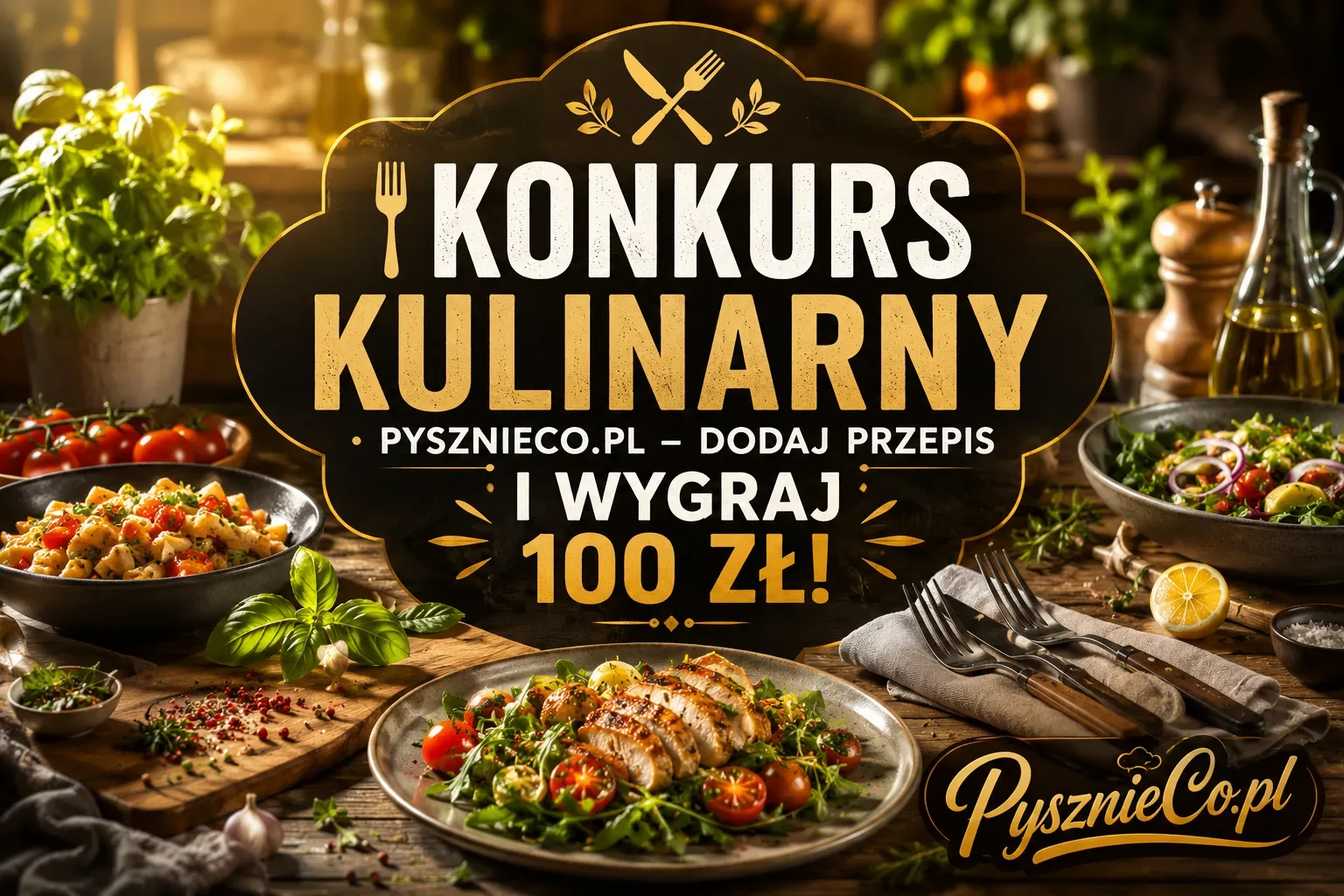🍴 KONKURS KULINARNY PYSZNIECO.PL – DODAJ PRZEPIS I WYGRAJ 100 ZŁ!